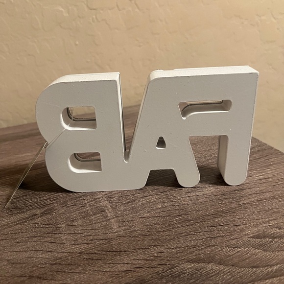 Michaels Ashland White Silver Rhinestone FAB Fabulous Decorative Sign NWT - Picture 3 of 6